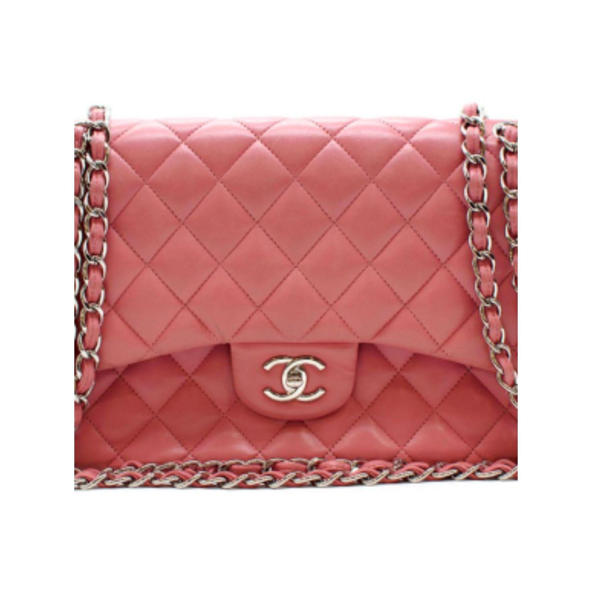 Chanel Pink Quilted Jumbo Double Flap Bag

HEWI Second Life! A Chance to purchase a well-loved Chanel bag that can be restored! A great investment opportunity. 

The bag has been well loved, this can be seen in the images however, with a restoration