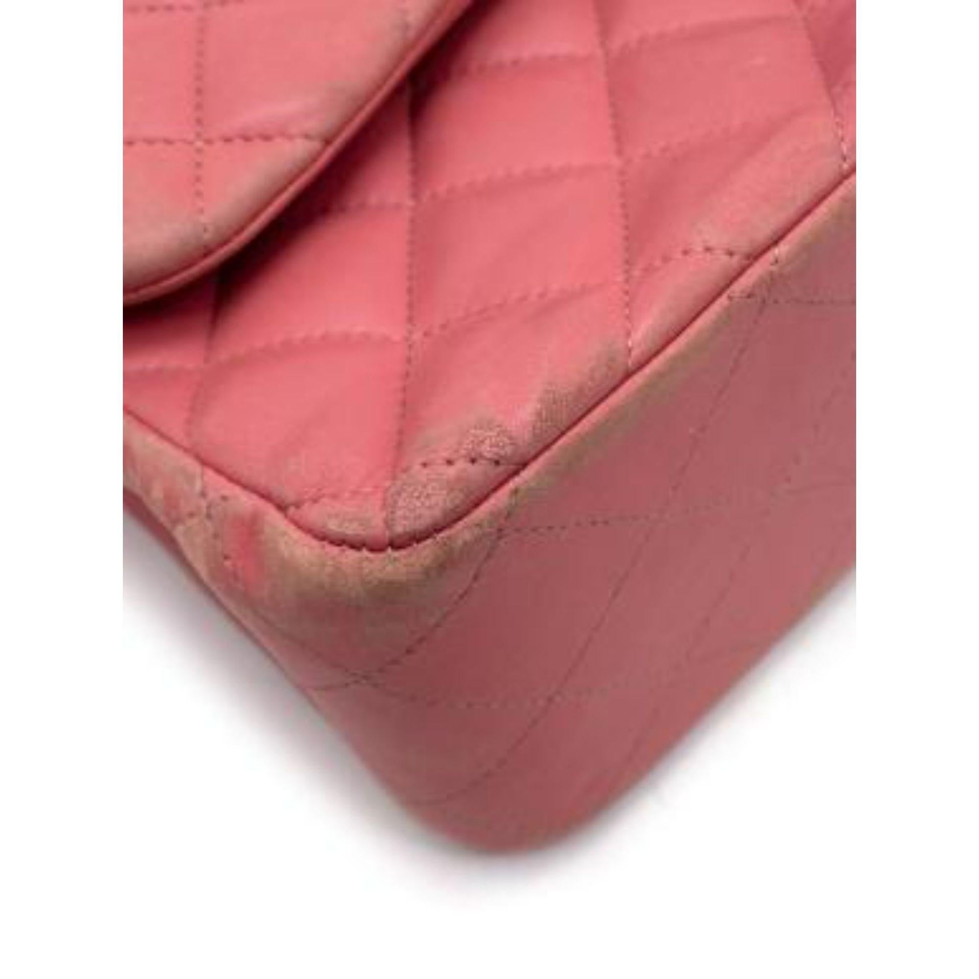 Chanel Pink Quilted Jumbo Double Flap Bag For Sale 5