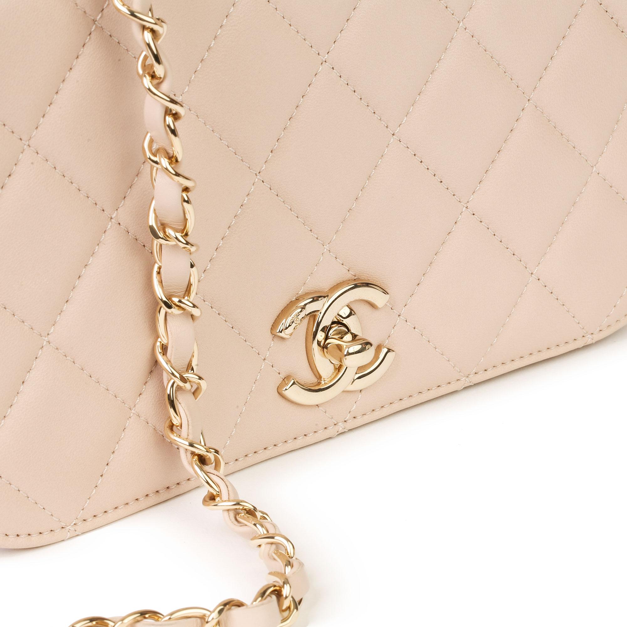 Chanel Pink Quilted Lambskin Classic Top Handle Shoulder Bag 1