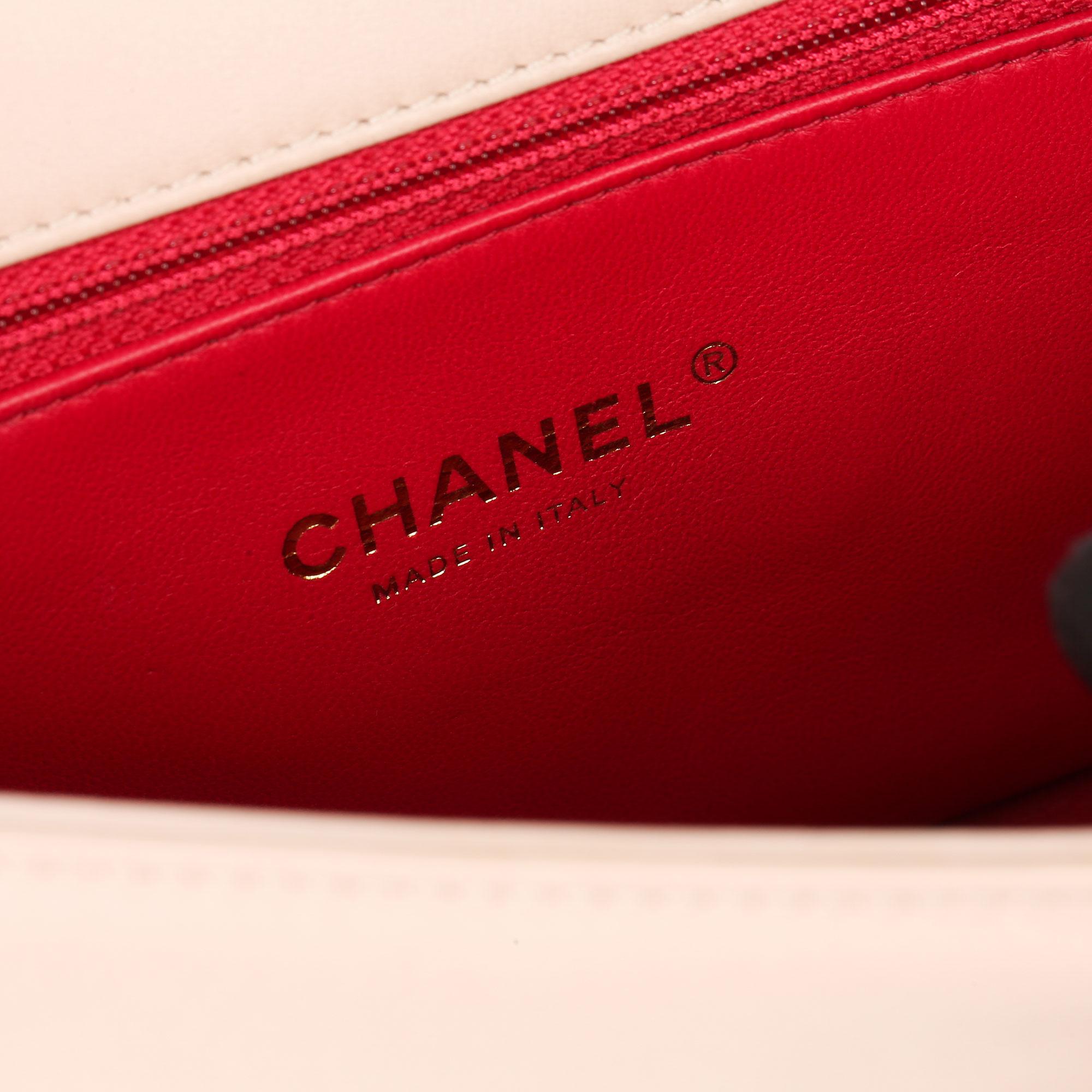 Chanel Pink Quilted Lambskin Classic Top Handle Shoulder Bag 2