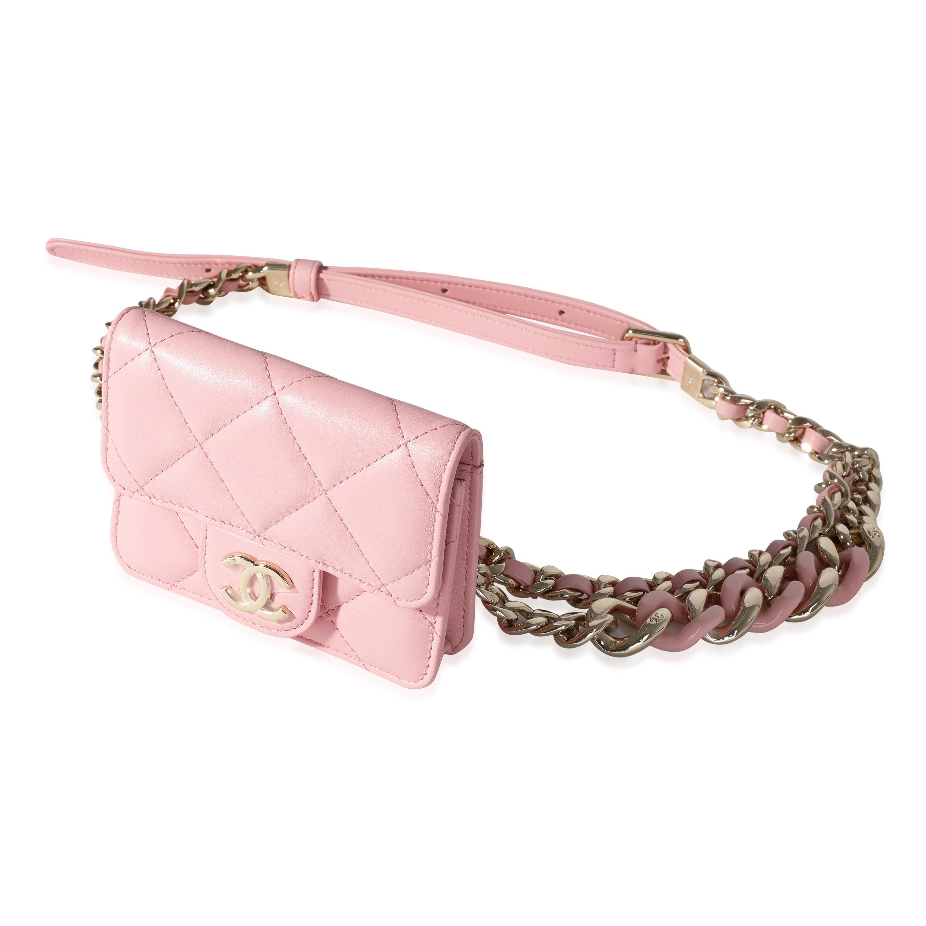chanel pink belt bag