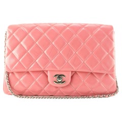 CHANEL Lambskin Quilted Mini Trendy CC Clutch With Chain Pink 678387