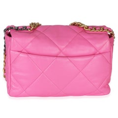 Chanel Pink Quilted Lambskin Large Chanel 19 Flap Bag