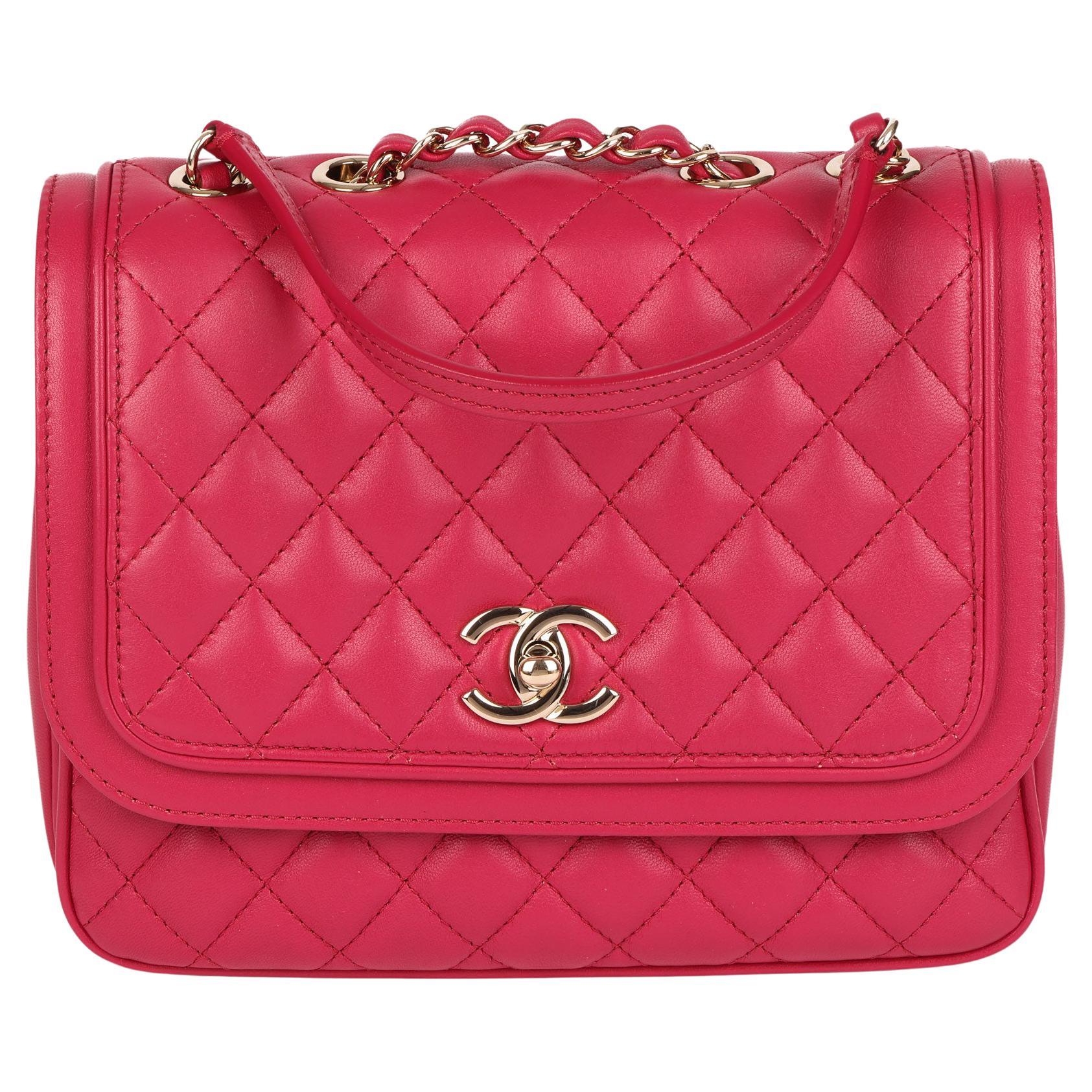 Chanel Pink Leather Floral Wallet On Chain at 1stDibs pink chanel