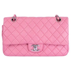 CHANEL pink quilted lambskin leather SOFT CLASSIC MEDIUM TIMELESS Shoulder Bag