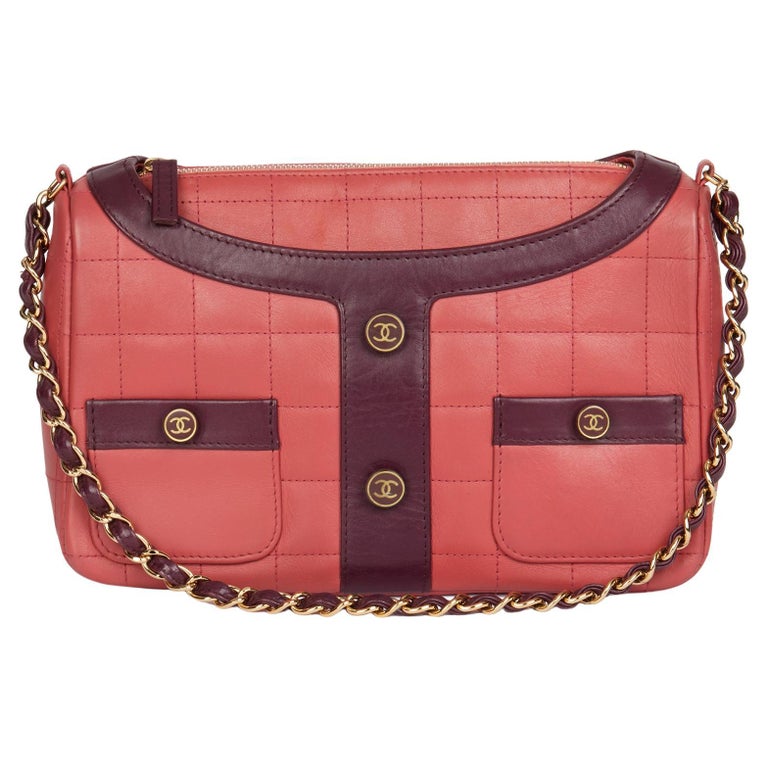 Chanel PINK QUILTED LAMBSKIN LEATHER VINTAGE JACKET BAG