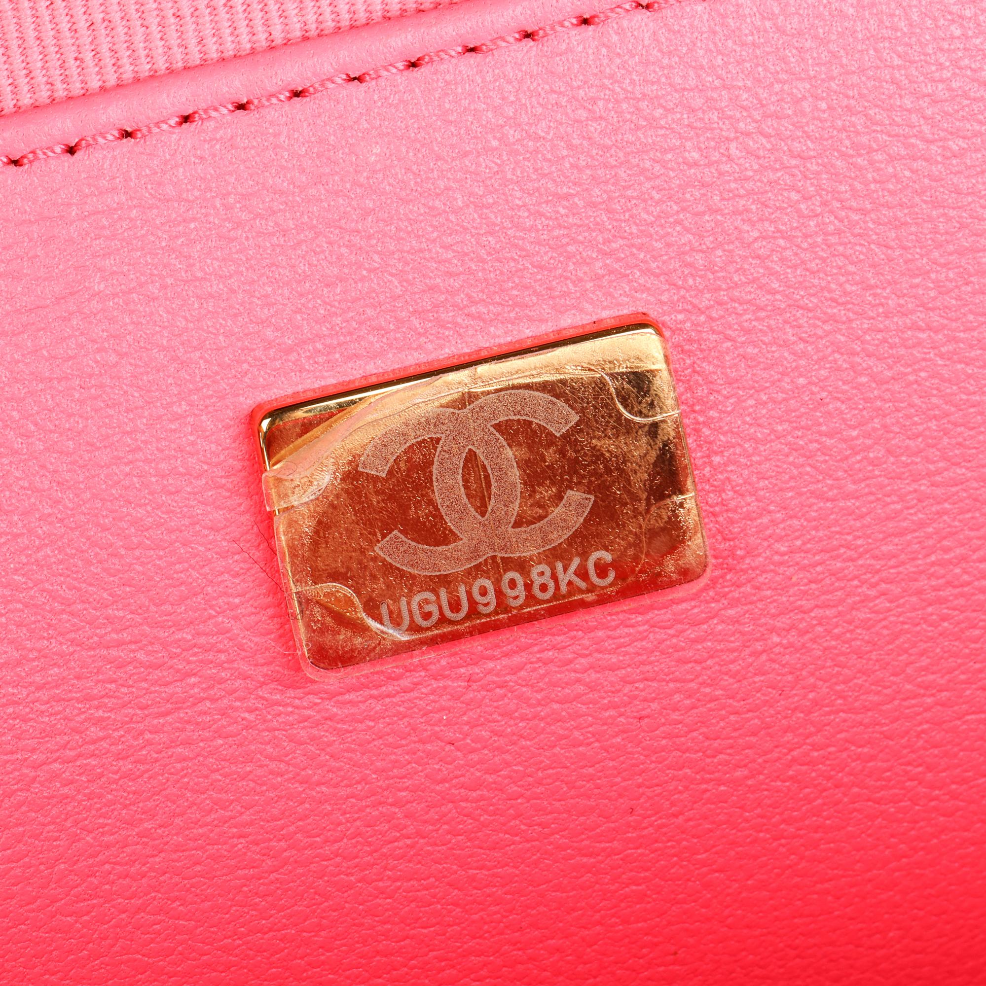 CHANEL Pink Quilted Lambskin Love Heart Bag 4