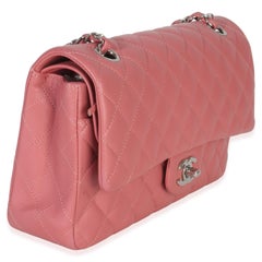 Chanel Pink Quilted Lambskin Medium Classic Double Flap Bag