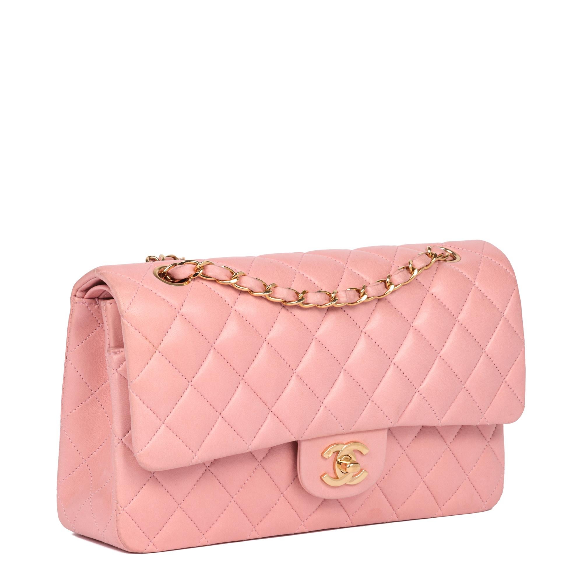 CHANEL
Pink Quilted Lambskin Medium Classic Double Flap Bag

Xupes Reference: HB5129
Serial Number: 8479047
Age (Circa): 2004
Accompanied By: Chanel Dust Bag, Authenticity Card
Authenticity Details: Authenticity Card, Serial Sticker (Made in