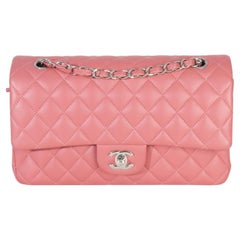 Chanel Pink Quilted Lambskin Medium Classic Double Flap Bag