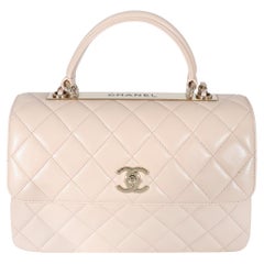 Chanel Pink Quilted Lambskin Medium Trendy CC Dual Top Handle Bag
