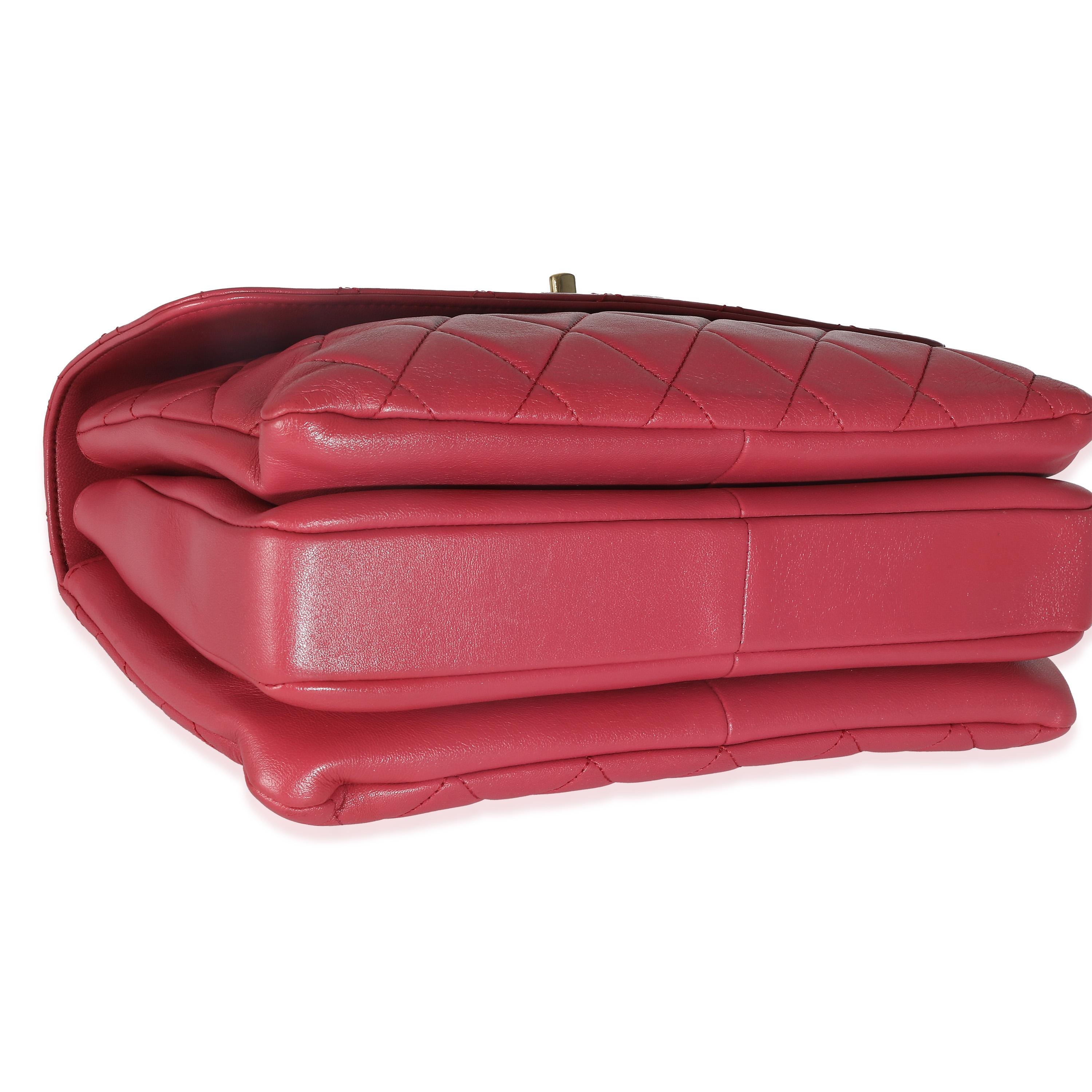 Listing Title: Chanel Pink Quilted Lambskin Medium Trendy CC Top Handle Bag
SKU: 139382
Condition: Pre-owned 
Condition Description: Intrinsically Chanel, the medium Coco top handle bag was named after the maison's founder. Introduced in 2015, the
