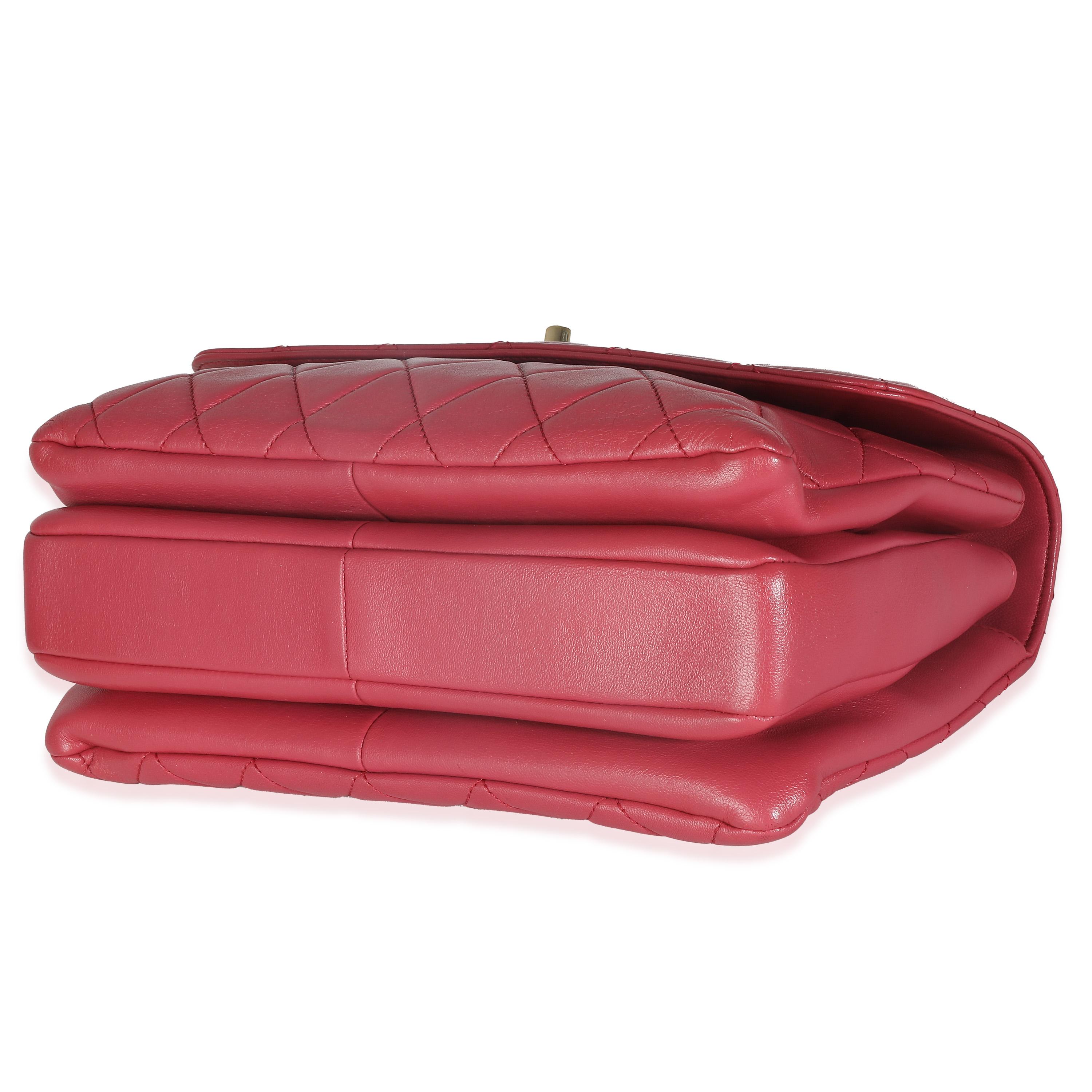 Chanel Pink Quilted Lambskin Medium Trendy CC Top Handle Bag For Sale 2