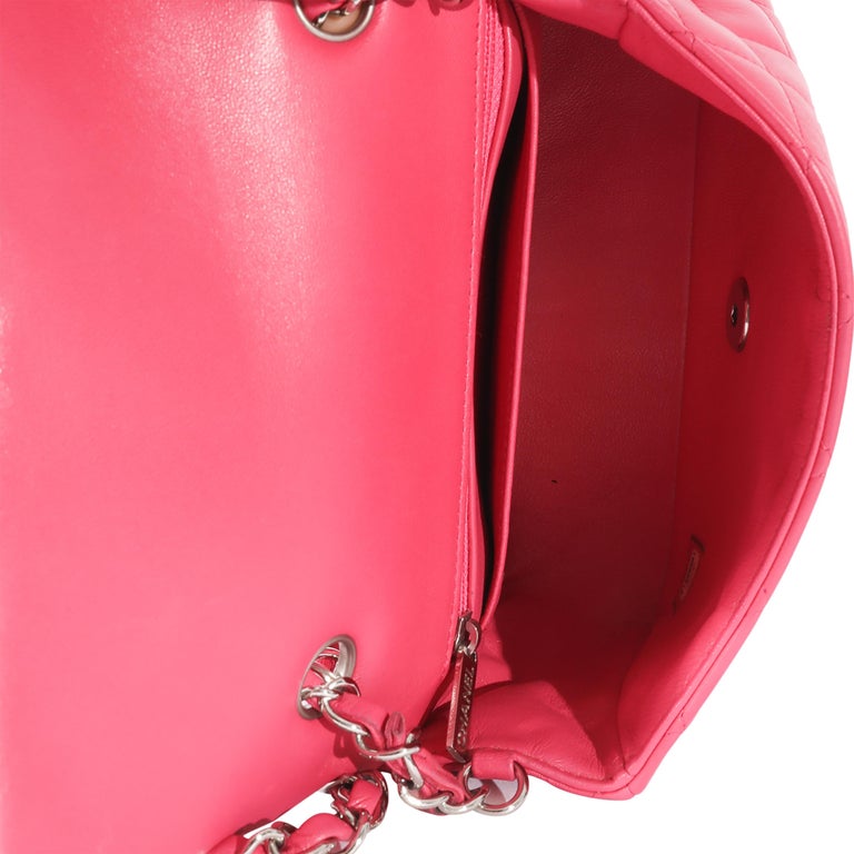 Chanel Pink Quilted Lambskin Mini Rectangular Classic Flap Bag For Sale ...