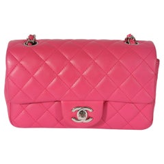 Chanel Pink Quilted Lambskin Mini Rectangular Classic Flap Bag