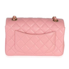 Chanel Pink Quilted Lambskin Mini Rectangular Flap Bag