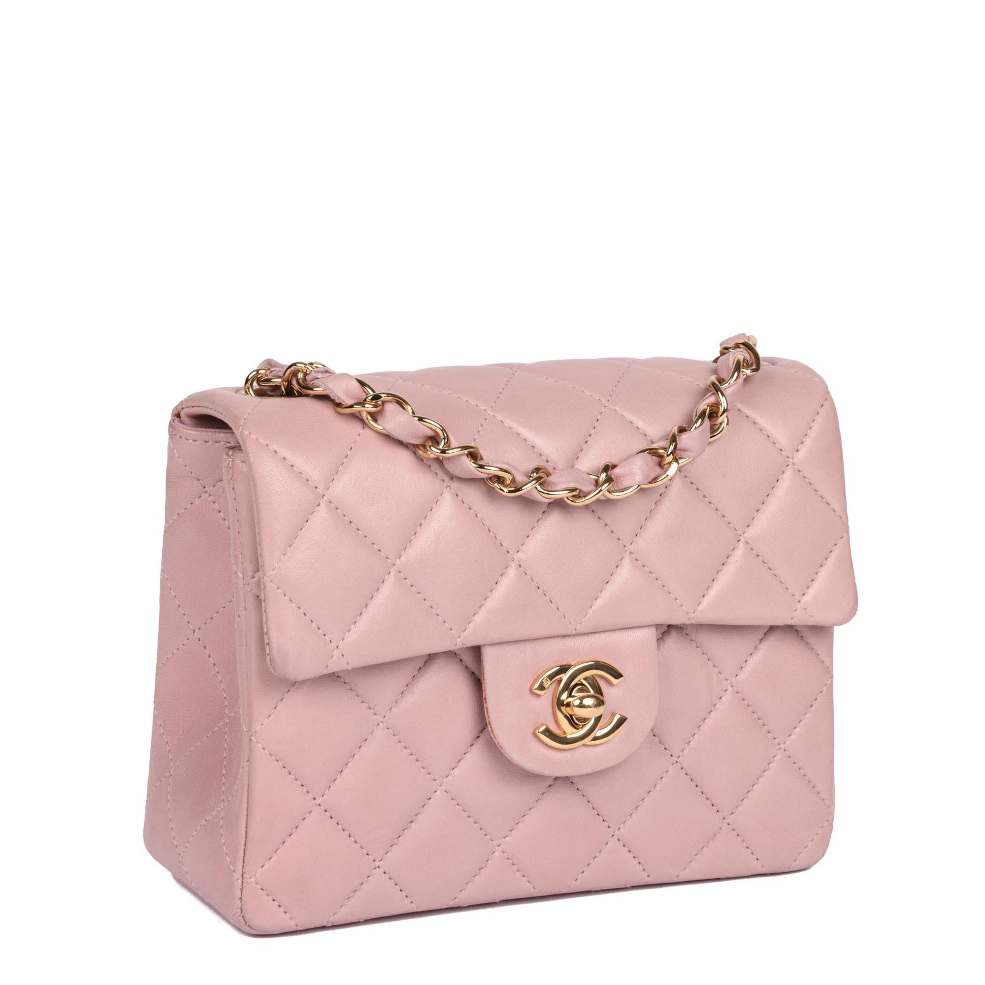 CHANEL
Pink Quilted Lambskin Vintage Square Mini Flap Bag

Xupes Reference: HB5198
Serial Number: 6963366
Age (Circa): 2000
Accompanied By: Chanel Dust Bag, Box, Authenticity Card
Authenticity Details: Authenticity Card, Serial Sticker (Made in