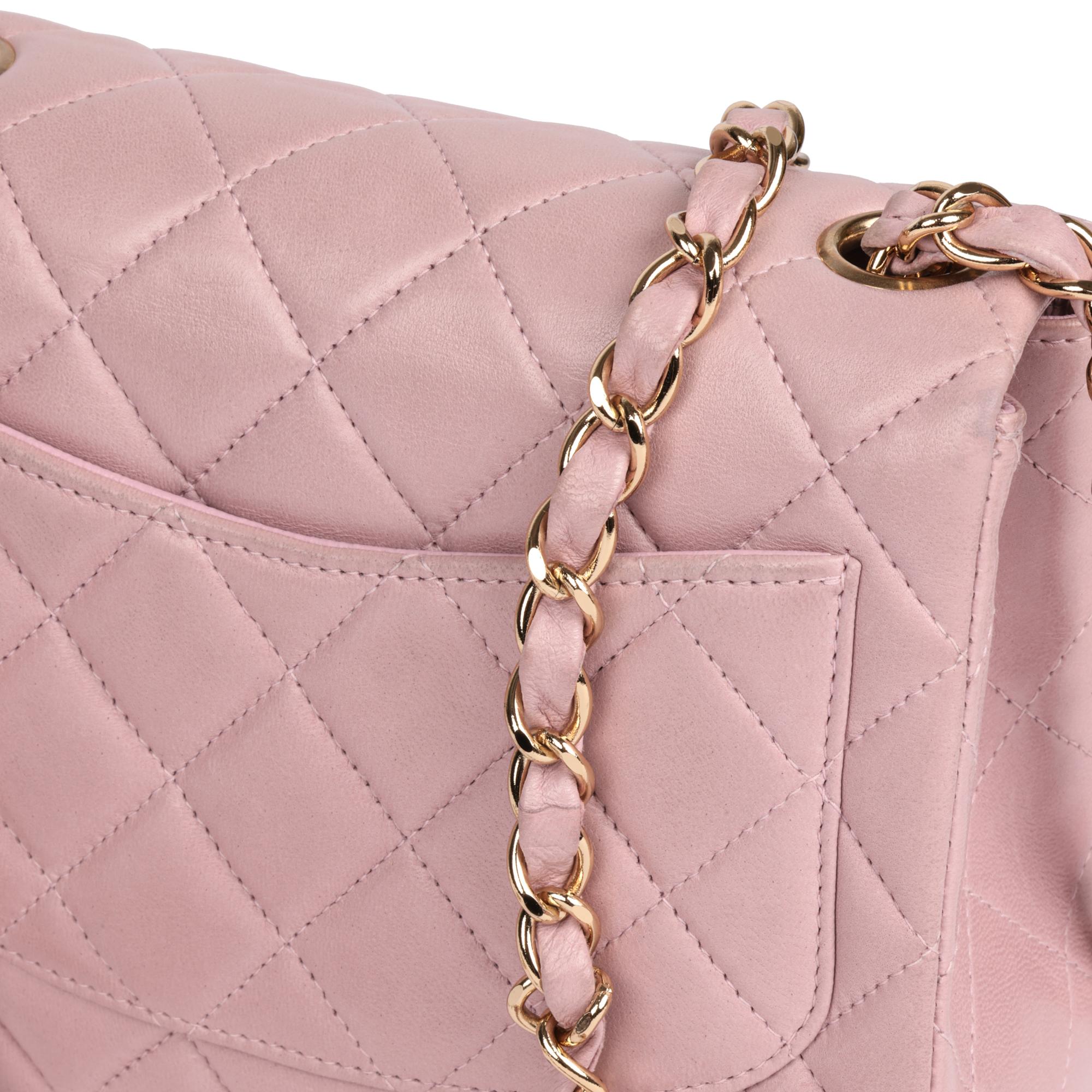 CHANEL Rosa gestepptes Lammfell Vintage Square Mini Flap Bag im Angebot 3