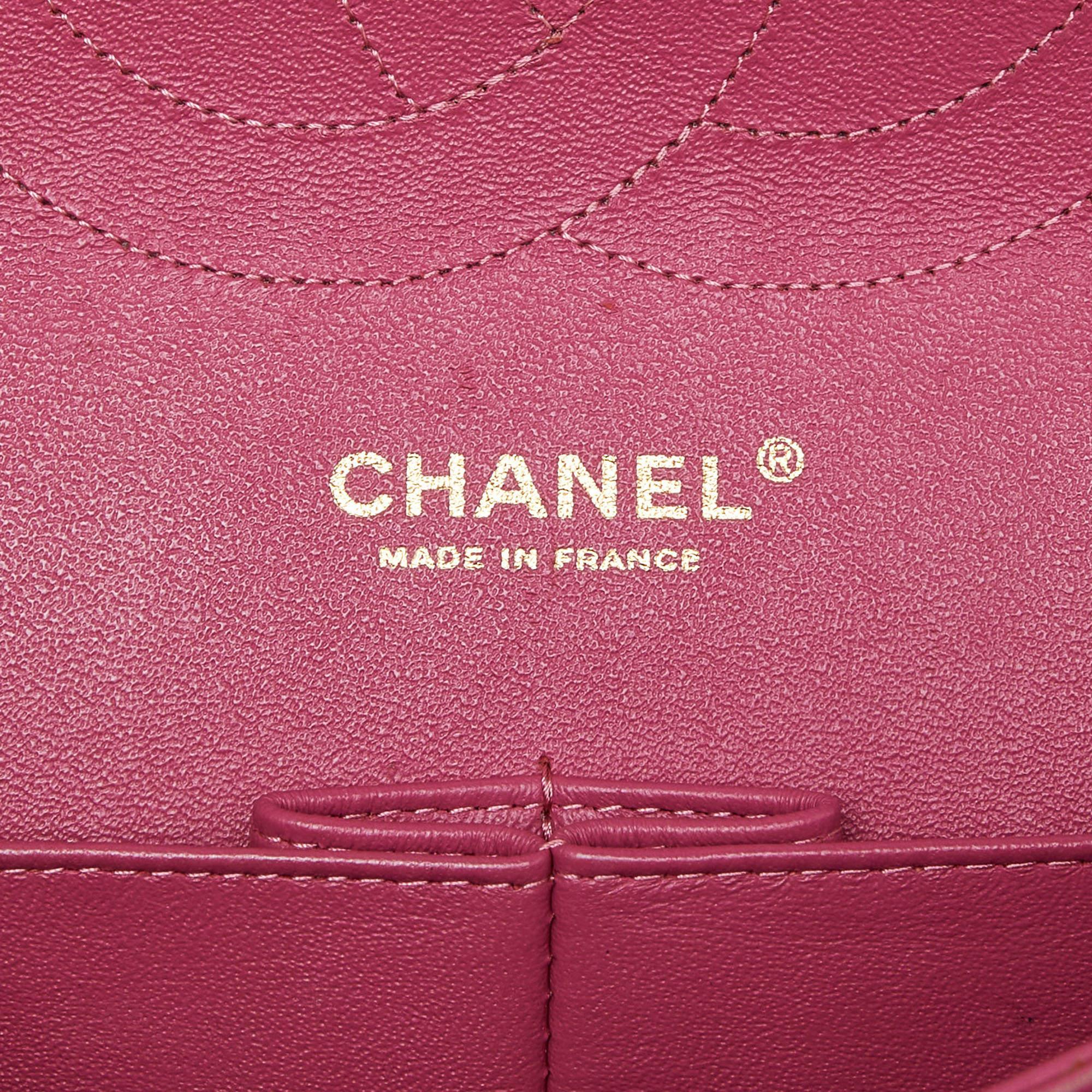 Chanel Pink Quilted Leather Jumbo Classic Double Flap Bag 6