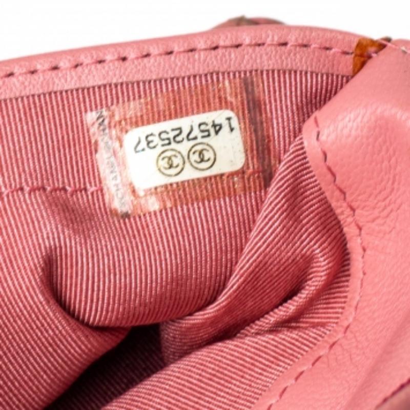 Chanel Pink Quilted Leather L Yen Continental Wallet For Sale 1