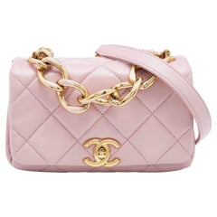 Chanel Pink Quilted Leather Mini Color Match Flap Bag