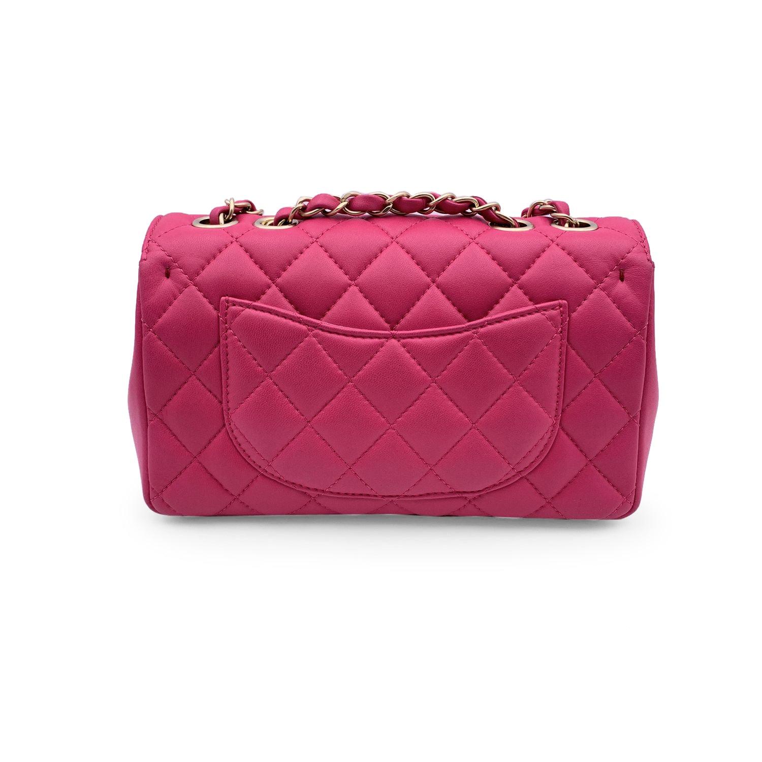 Chanel Pink Quilted Leather Mini Mademoiselle Chic Shoulder Bag For Sale 1