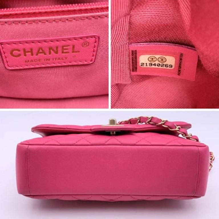 Chanel Pink Quilted Leather Mini Mademoiselle Chic Shoulder Bag For Sale 2
