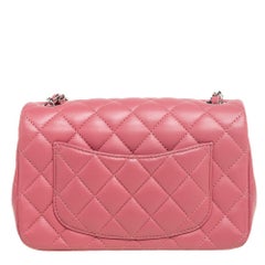 Chanel Pink Quilted Leather New Mini Classic Single Flap Bag