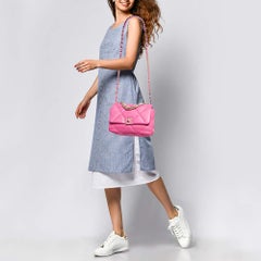 Chanel Pink Quilted Leather Small 19 Flap Bag