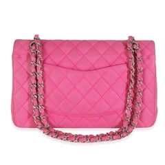 Chanel Pink Quilted Matte Caviar Medium Classic Double Flap Bag