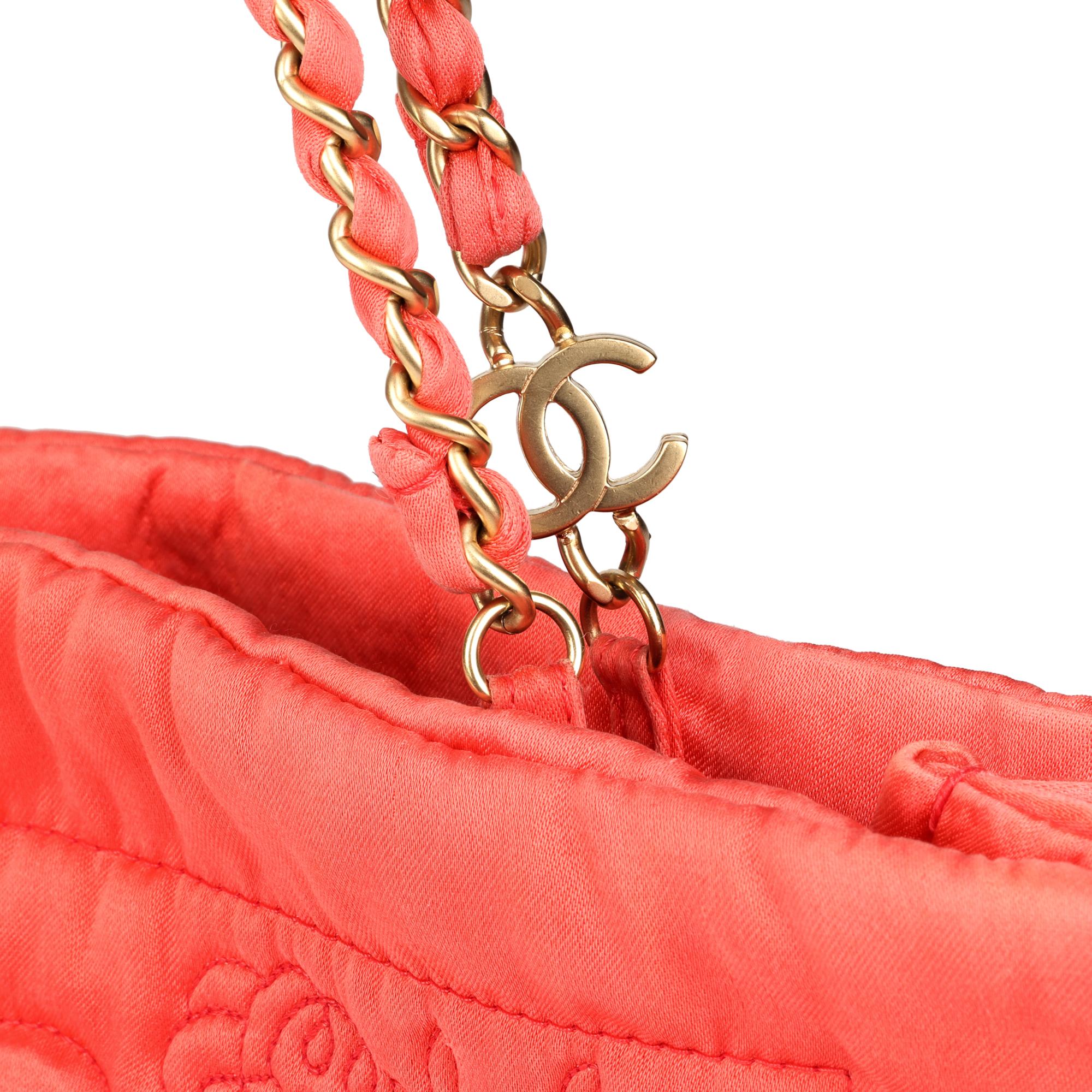 CHANEL 
Pink Quilted Timeless Shoulder Tote

Serial Number: 11834956
Age (Circa): 2007
Authenticity Details: Serial Sticker (Made in France)
Gender: Ladies
Type: Tote, Shoulder

Colour: Pink
Hardware: Gold
Material(s): Satin
Interior: Beige