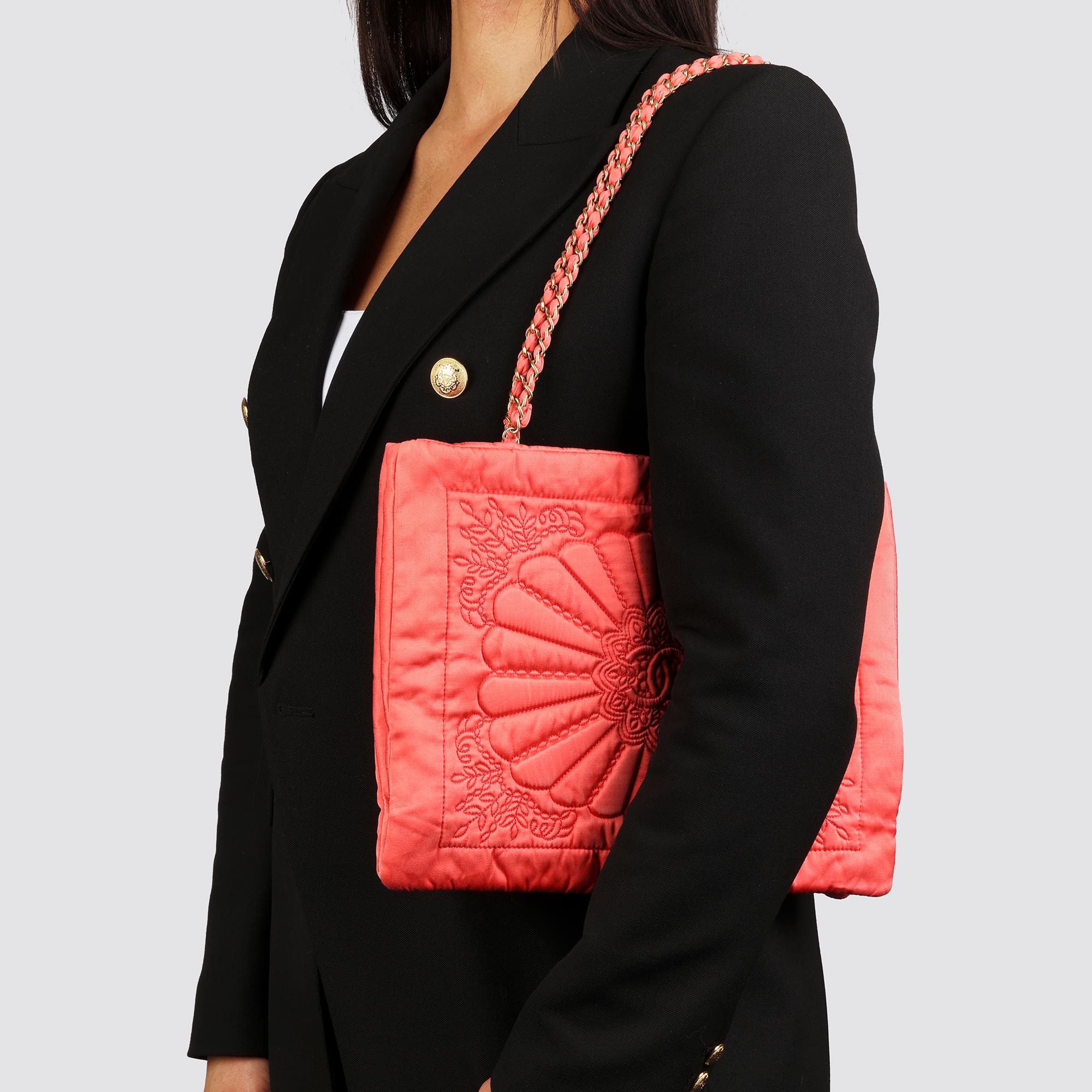Chanel Pink Quilted Timeless Shoulder Tote For Sale 3
