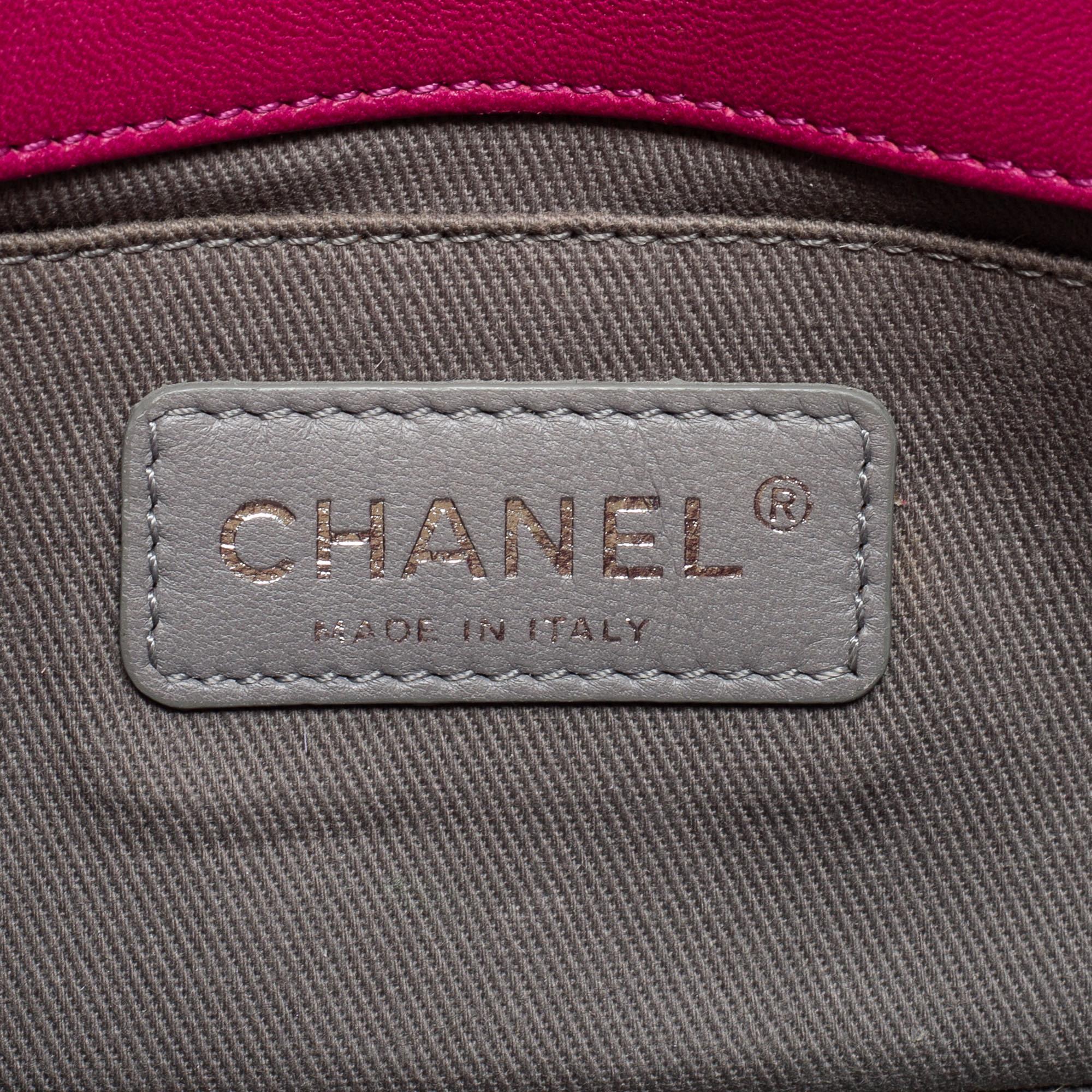 Chanel Pink Quilted Velvet Small Boy Flap Bag 10