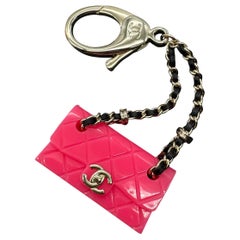 Chanel Pink Resin Icon Bag Charm