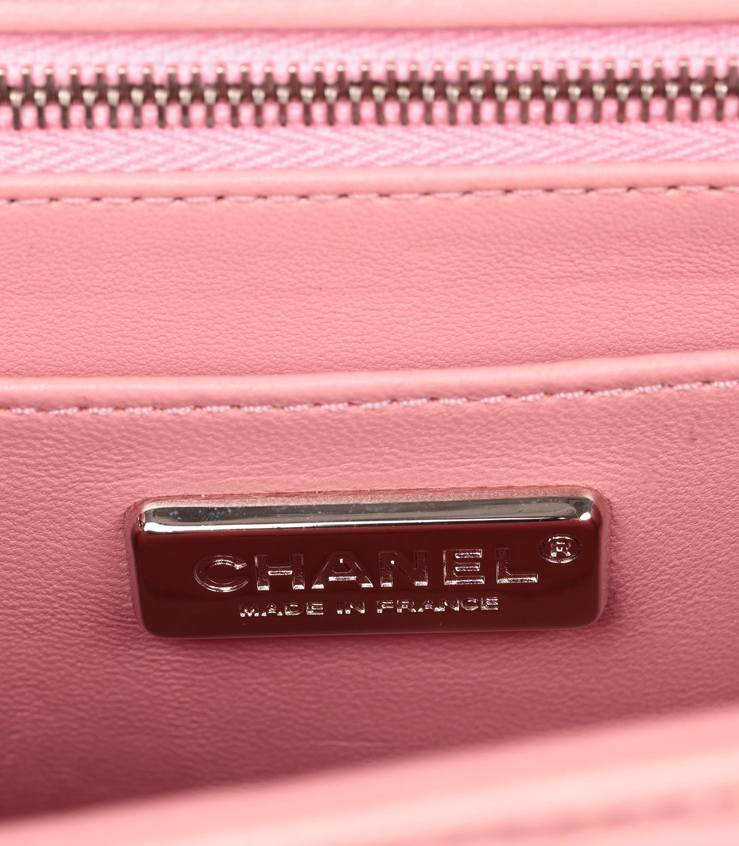 Chanel Pink & Rouge Ombre Matte Alligator Leather Rectangular Mini Flap Bag For Sale 4
