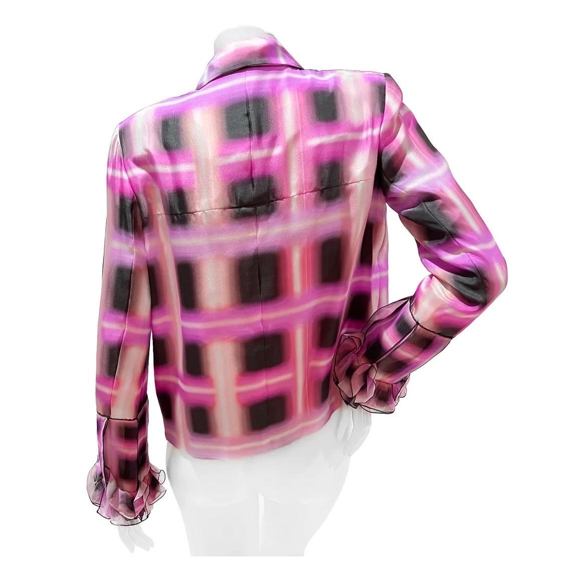 pink ruffle coat