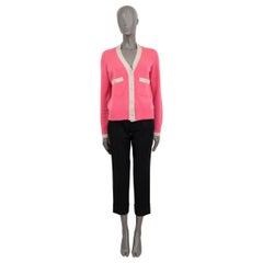 CHANEL pink & sand cashmere 2016 16C SEOUL Cardigan Jacket 36 XS