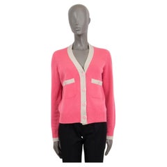 CHANEL rosa y arena cachemira 2016 16C SEOUL Chaqueta de punto 36 XS