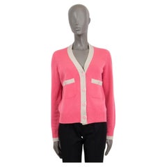 CHANEL Strickjacke aus rosa und sandfarbenem Kaschmir 2016 16C SEOUL 36 XS