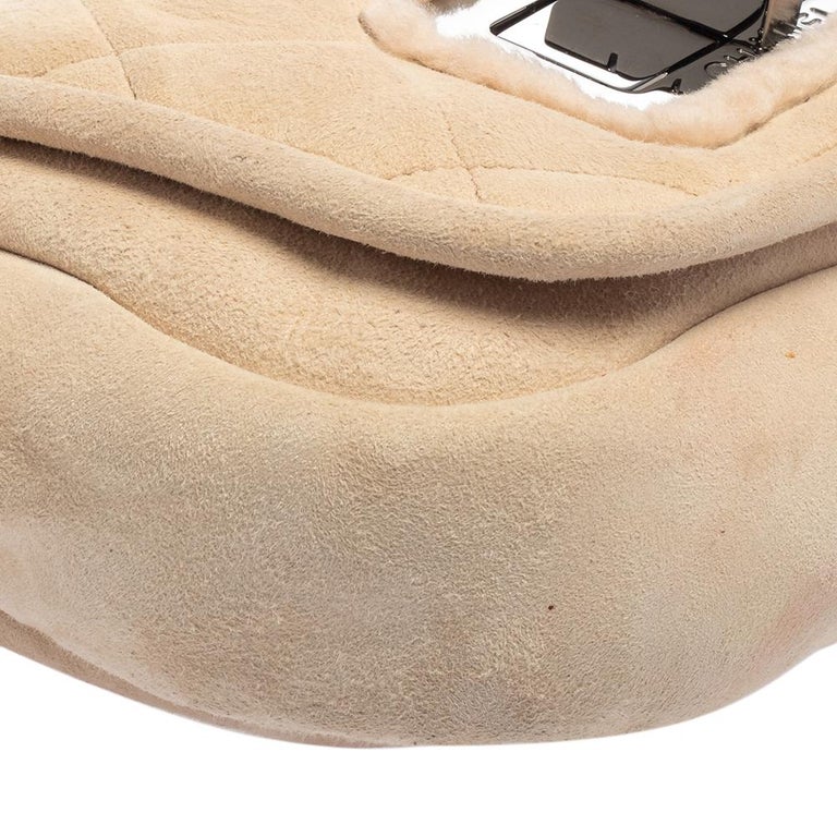 Chanel Pink Shearling Flap Bag at 1stDibs