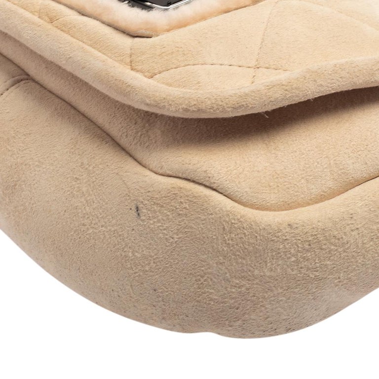 Chanel Pink Shearling Flap Bag at 1stDibs