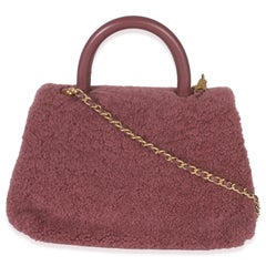 Chanel Pink Shearling Small Coco Top Handle Bag