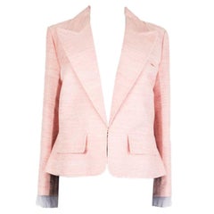 Used CHANEL pink silk 2017 PARIS CUBA Blazer Jacket 46 XXL 17C 