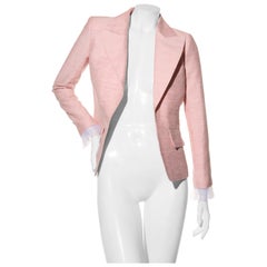 Chanel Giacca Blazer in Seta Rosa Collezione Primavera/Estate 2017 Taglia 36
