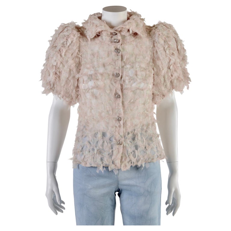 CHANEL pink silk jacket FR 40 Spring 2010 10 P For Sale at 1stDibs