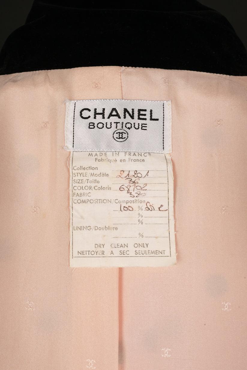 Chanel Rosa Seidenjacke mit schwarzen Polka Dots, 1988 im Angebot 6