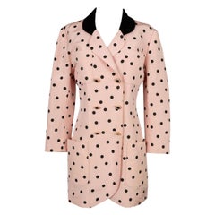 Chanel Pink Silk Jacket with Black Polka Dots, 1988