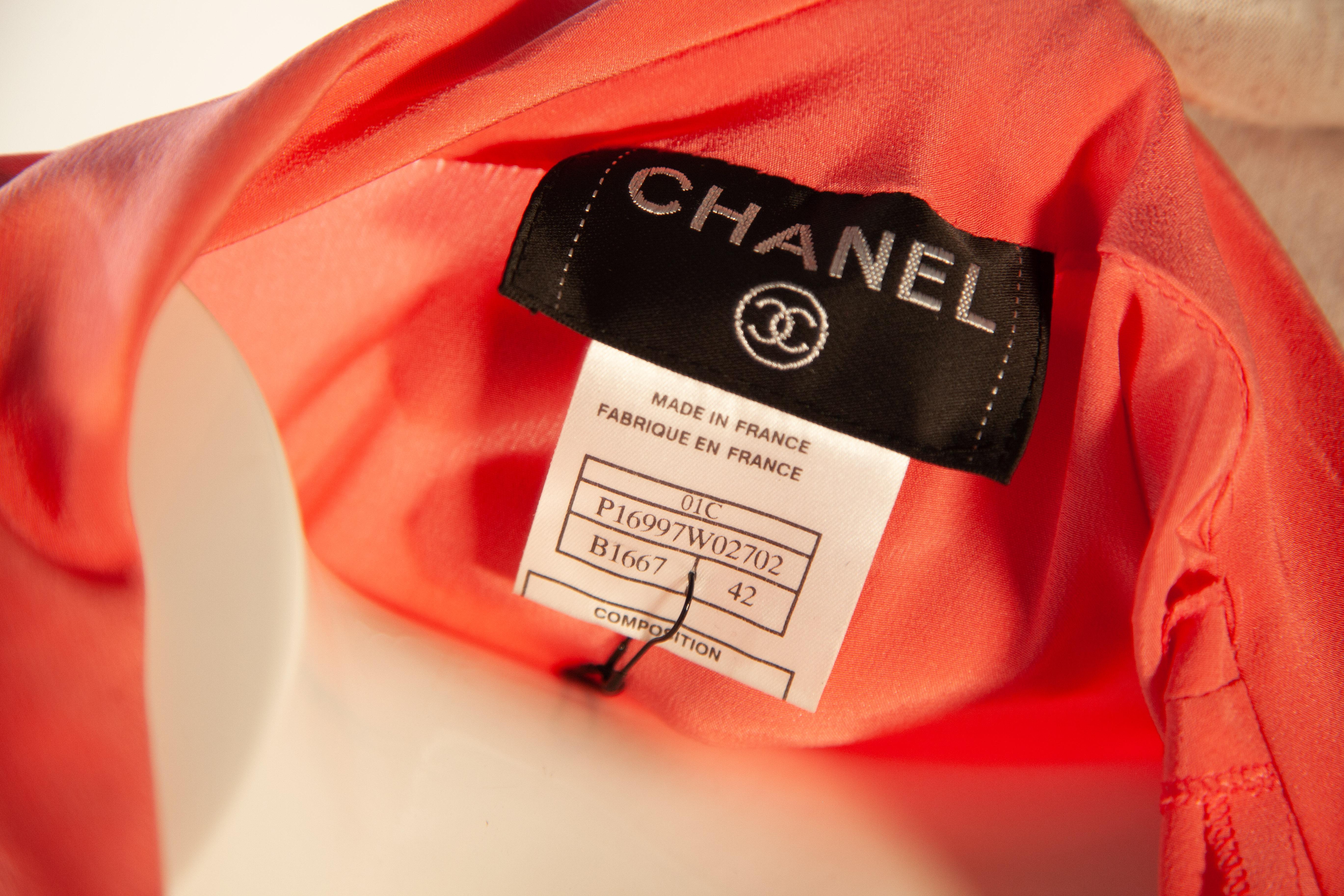 2000s Chanel Pink Silk & Tweed Dress 3