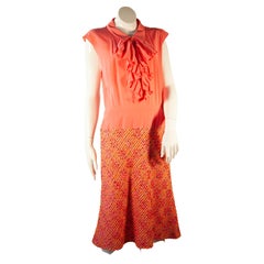Chanel Pink Silk & Tweed Dress