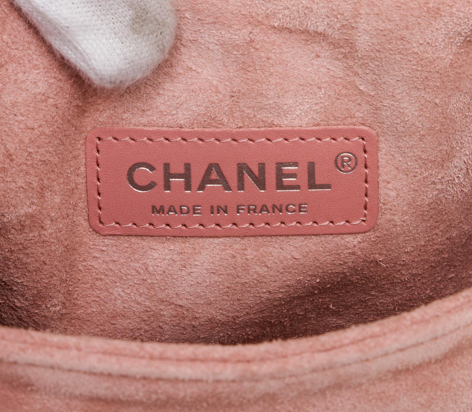 Brown Chanel Pink Suede Paris-Edinburgh Mini Highland Messenger Bag